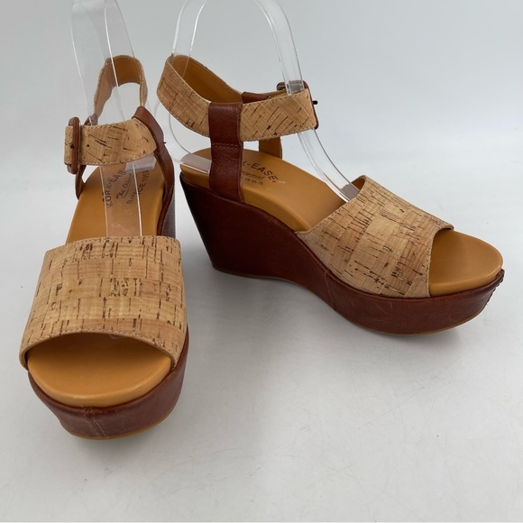 NEW! Kork Ease Women’s Keirn Cork & Leather Platform Wedge Sandals - Size 6 M - Picture 6 of 11